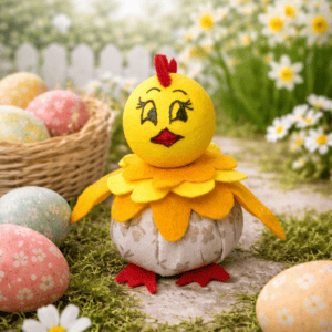 Kézműves húsvéti csibe dekoráció - Kép 4