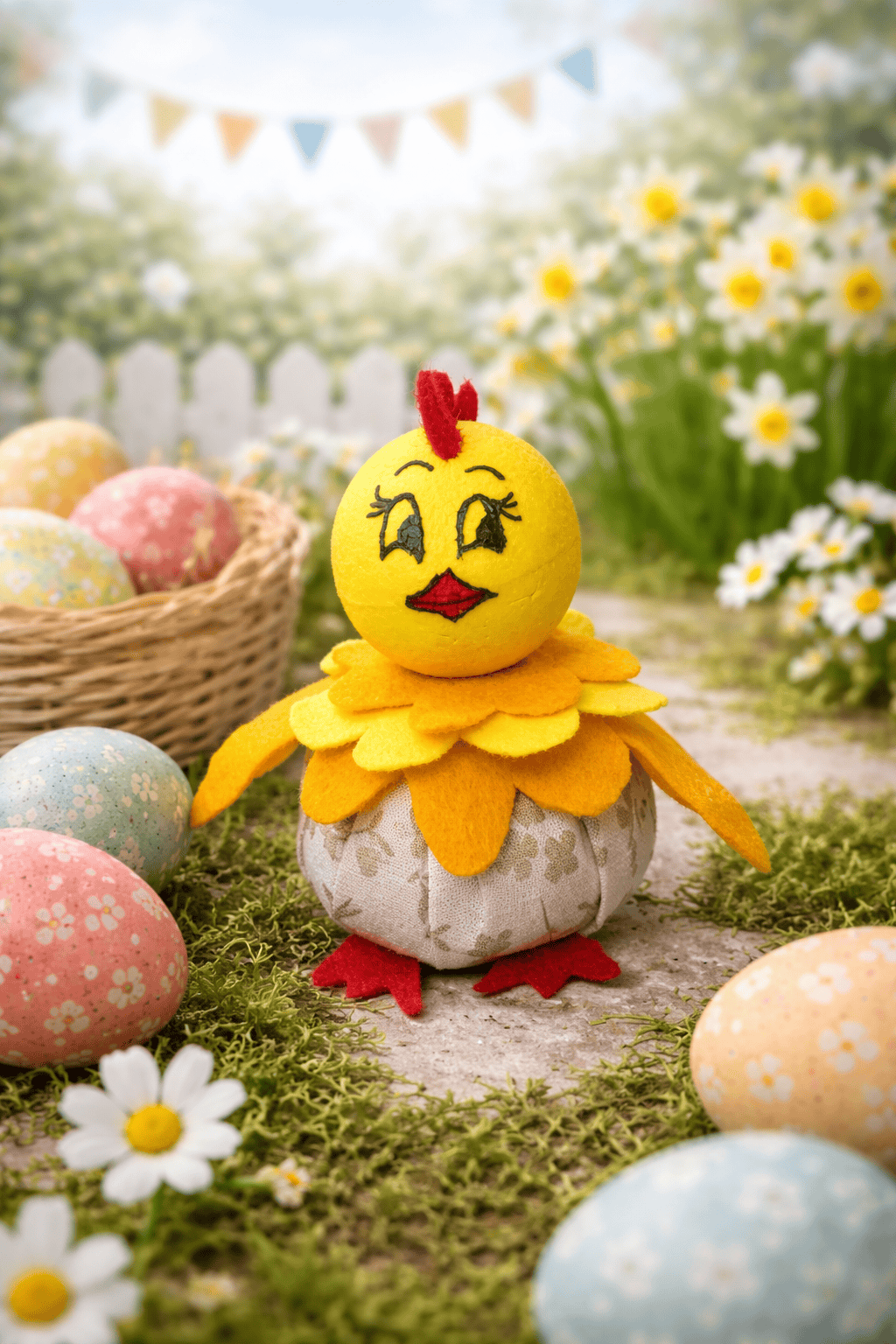 Kézműves húsvéti csibe dekoráció - Kép 4