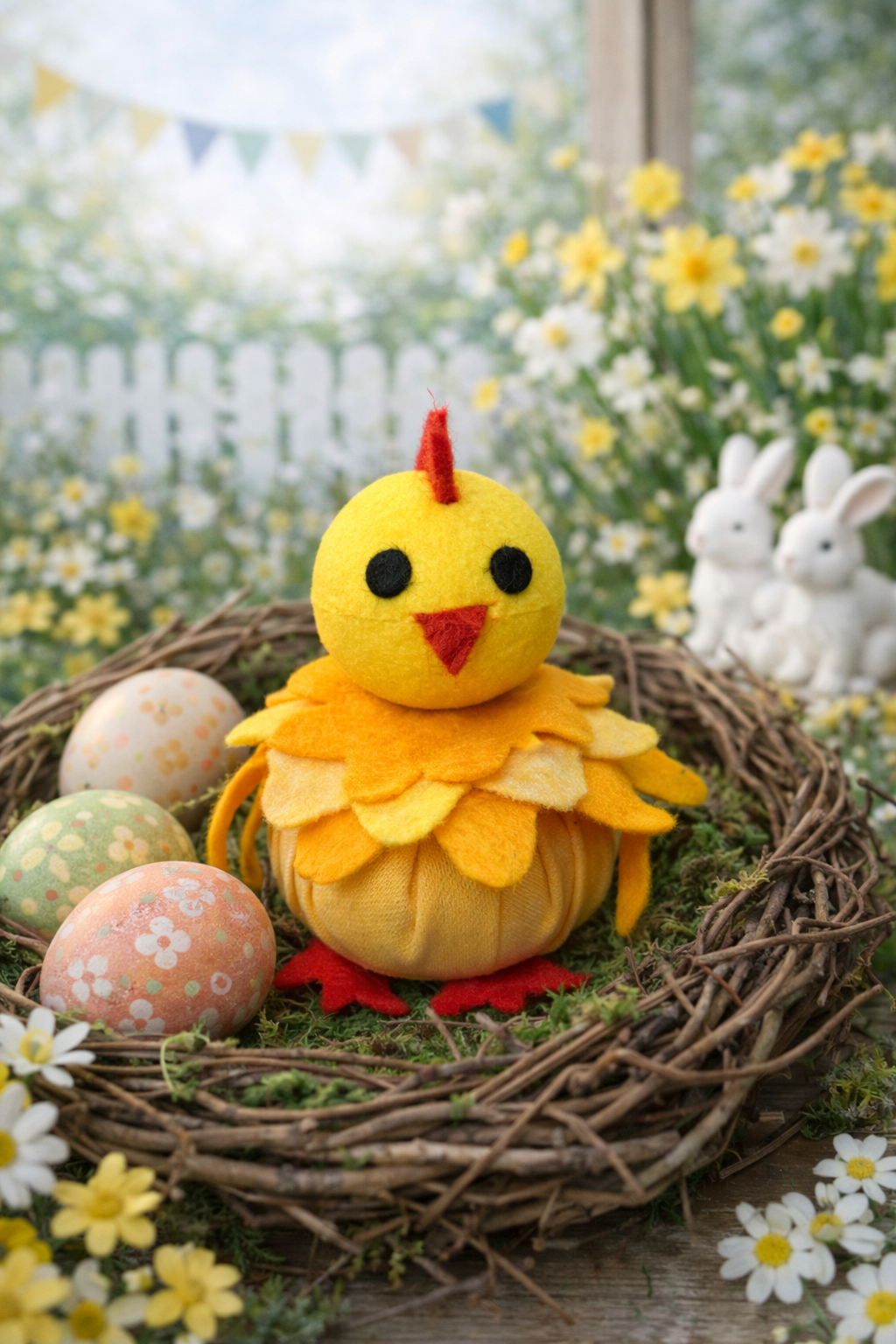 Kézműves húsvéti csibe dekoráció - Kép 3