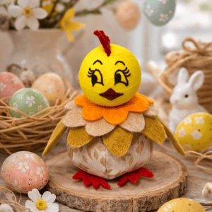 Kézműves húsvéti csibe dekoráció - Kép 6