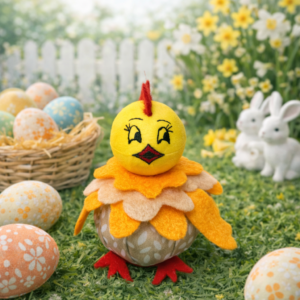 Kézműves húsvéti csibe dekoráció