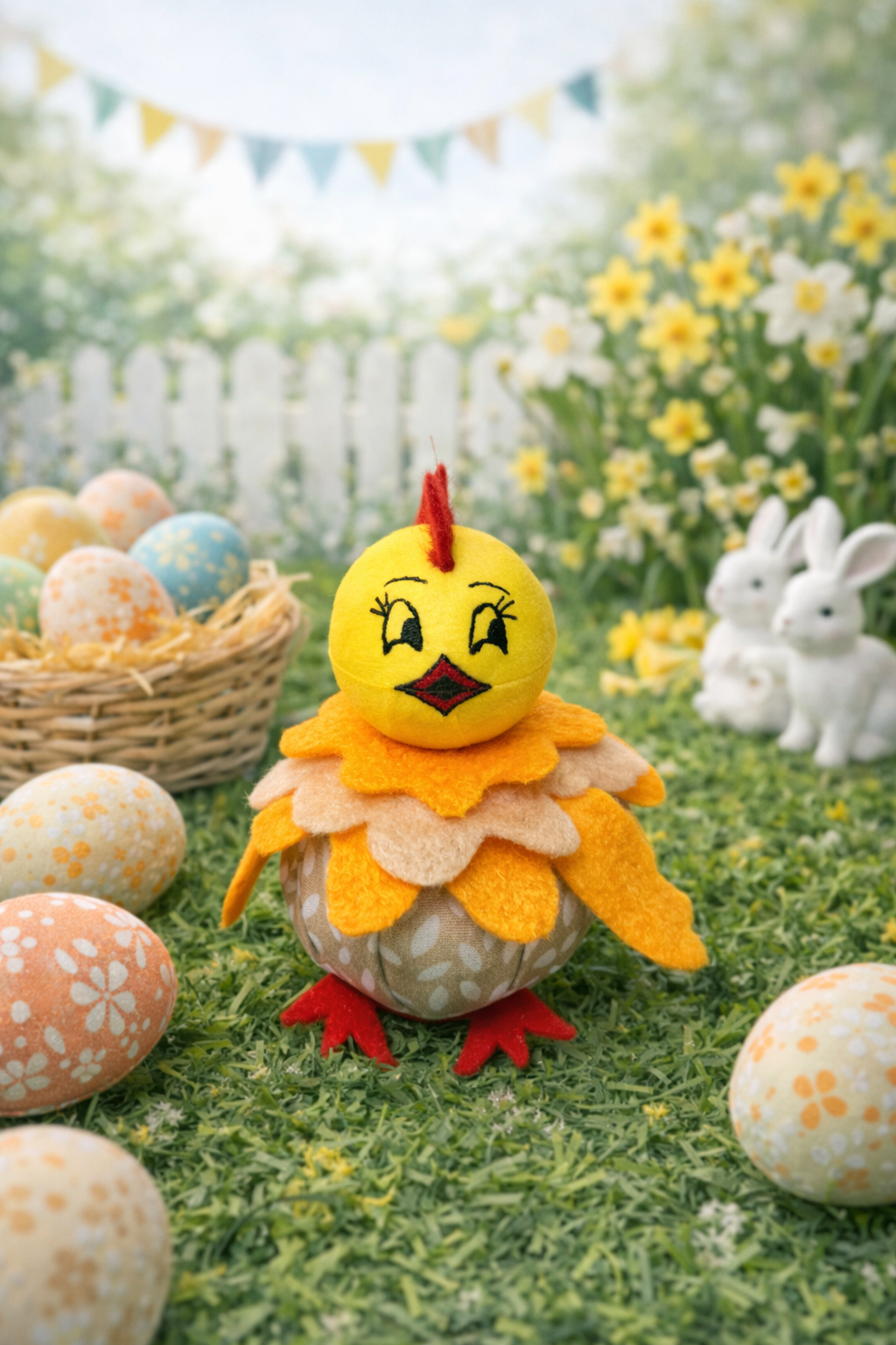 Kézműves húsvéti csibe dekoráció - Kép 1