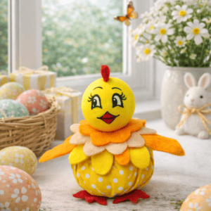 Kézműves húsvéti csibe dekoráció - Kép 5