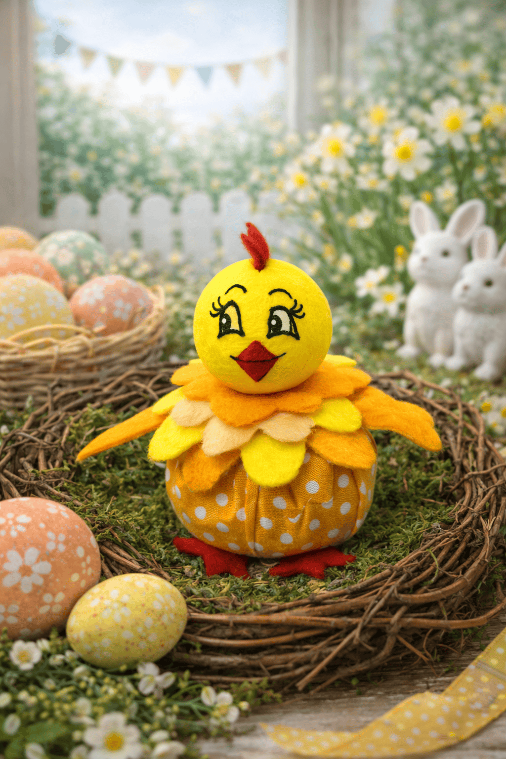 Kézműves húsvéti csibe dekoráció - Kép 7