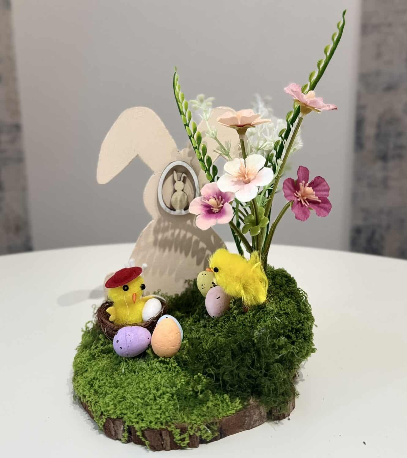 Húsvéti asztali dísz fa alapon – 3 féle tavaszi változatban - Kép 2