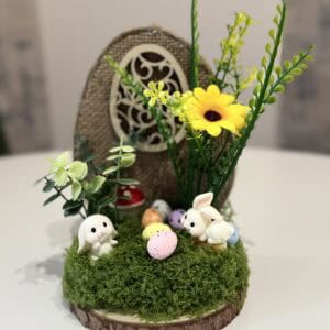 Húsvéti asztali dísz fa alapon – 3 féle tavaszi változatban - Kép 3