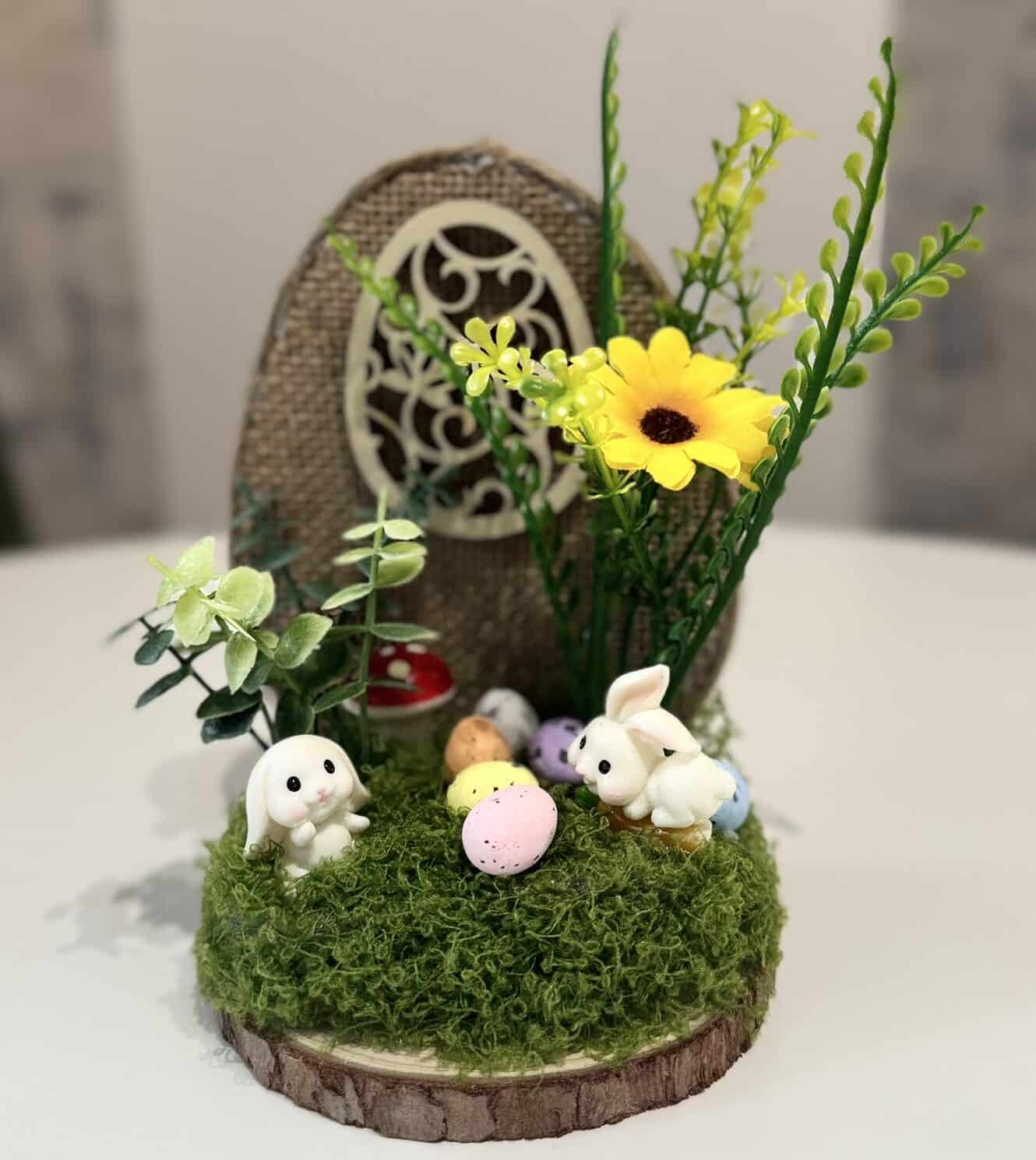 Húsvéti asztali dísz fa alapon – 3 féle tavaszi változatban - Kép 3