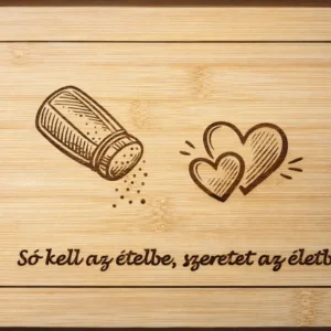 Gravírozott bambusz vágódeszka