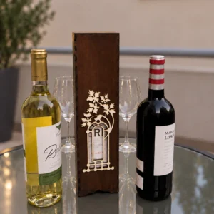 Fa bortartó díszdoboz 750 ml-es borosüveghez